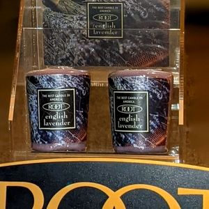 2 ROOT English Lavender Votive Candles